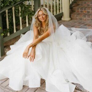 Evie Young Wedding Dress, Shawl and Veil